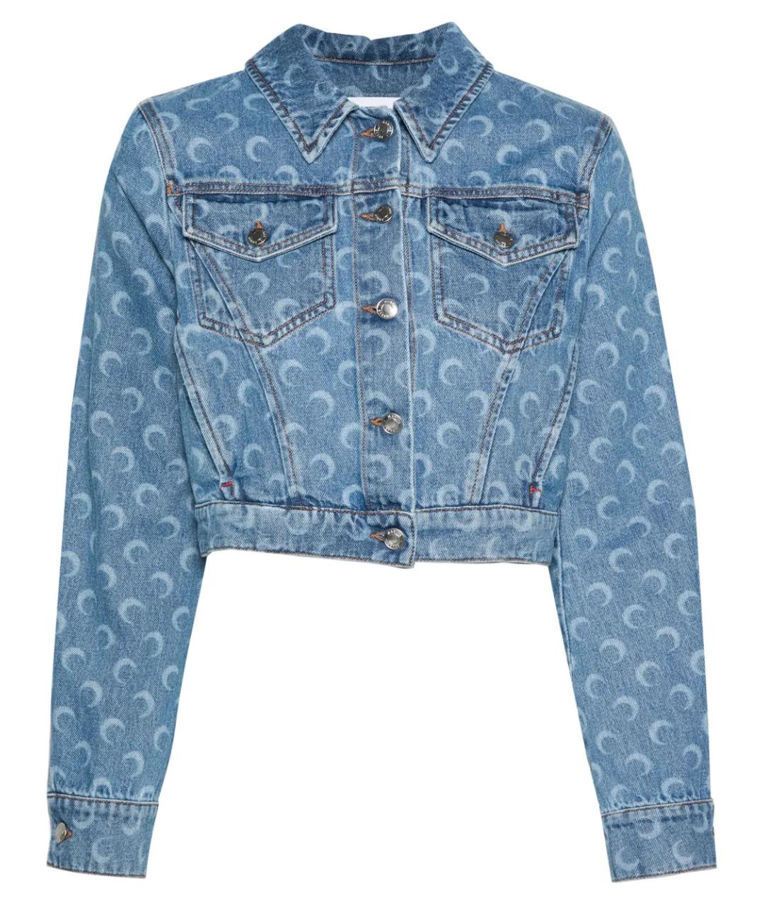 MARINE SERRE Синяя хлопковая куртка, фото 1