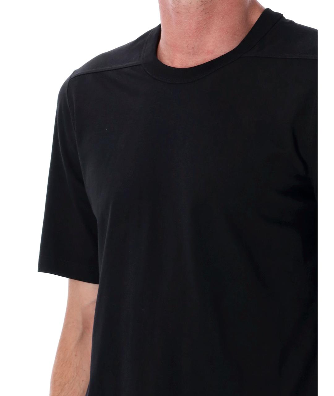 RICK OWENS Черная хлопковая футболка, фото 4