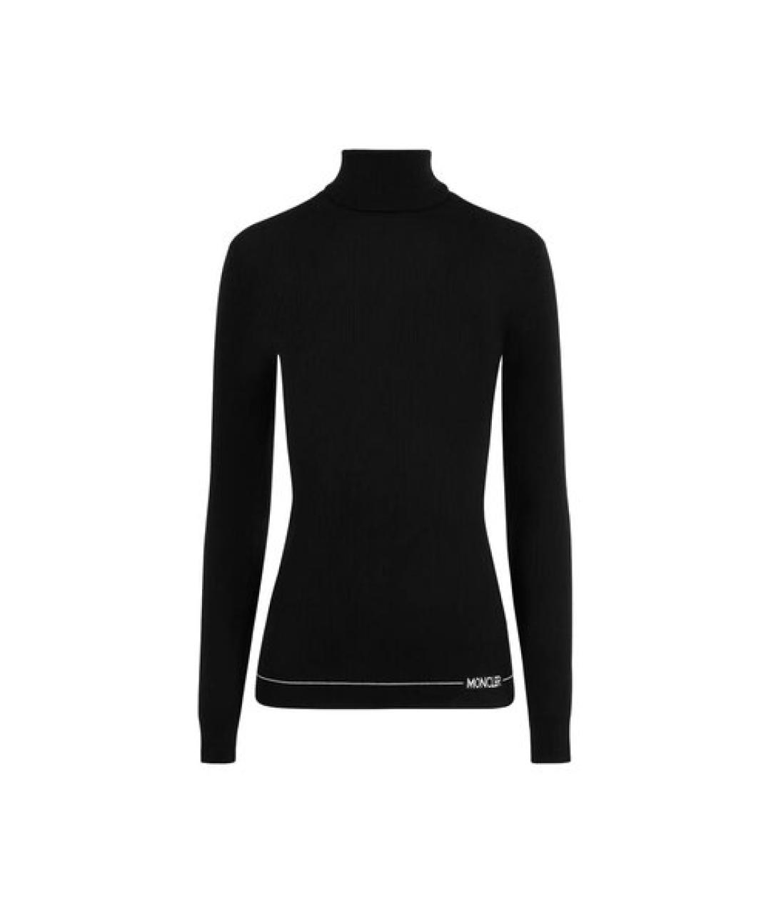 MONCLER Черная шерстяная водолазка, фото 1