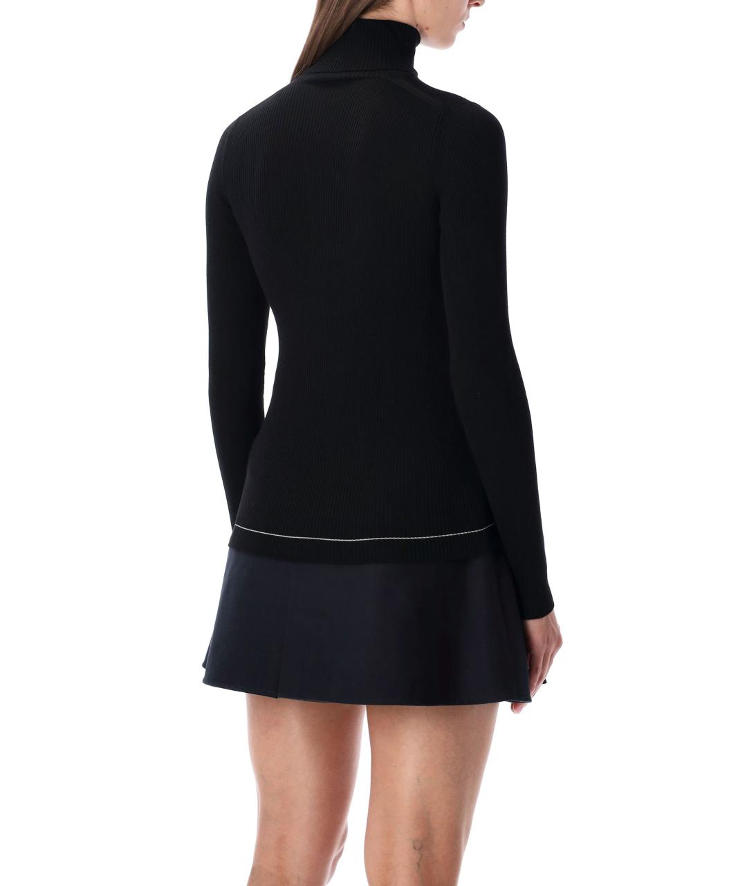 MONCLER Черная шерстяная водолазка, фото 3