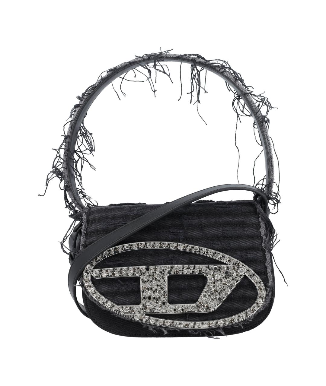 DIESEL Черная хлопковая сумка через плечо, фото 1