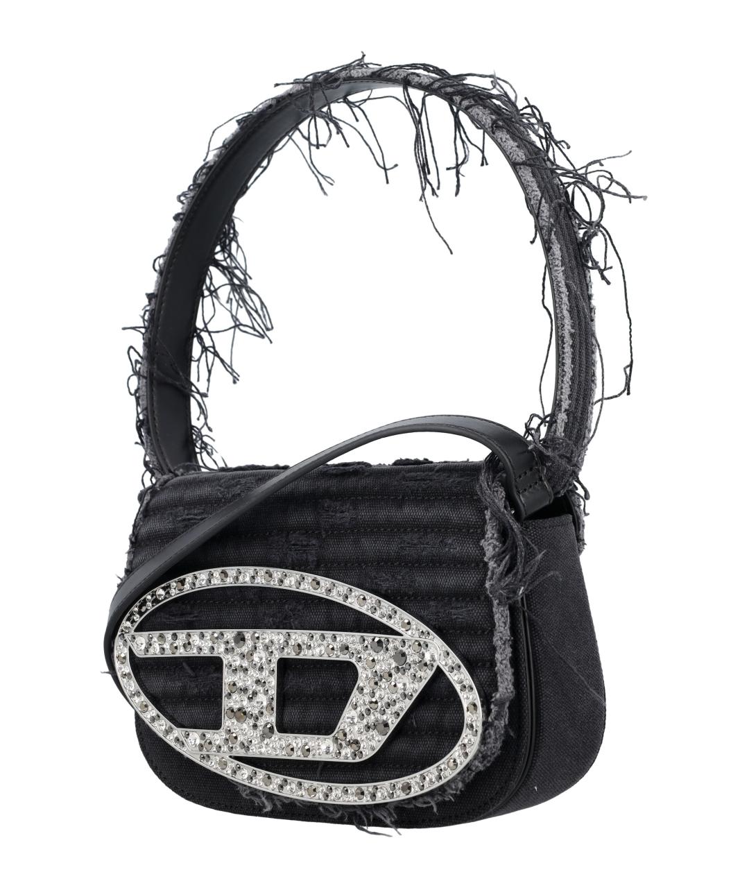 DIESEL Черная хлопковая сумка через плечо, фото 3