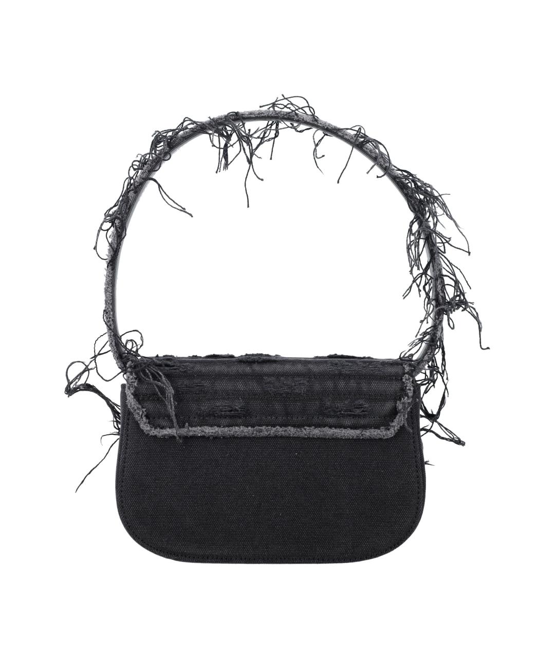 DIESEL Черная хлопковая сумка через плечо, фото 4