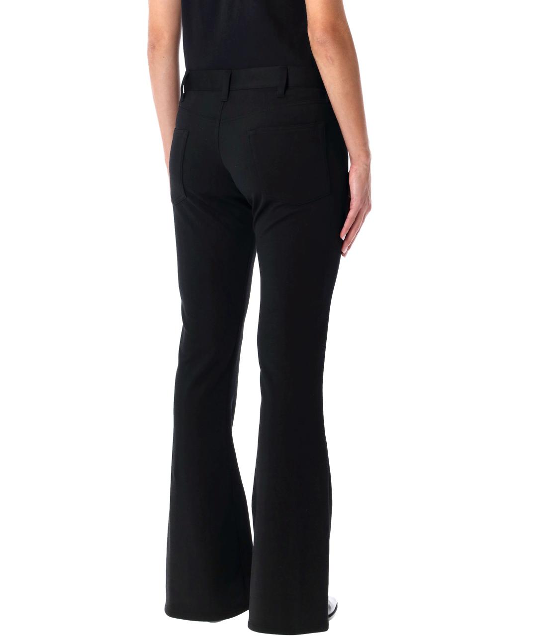 JUNYA WATANABE Черные полиэстеровые прямые брюки, фото 2