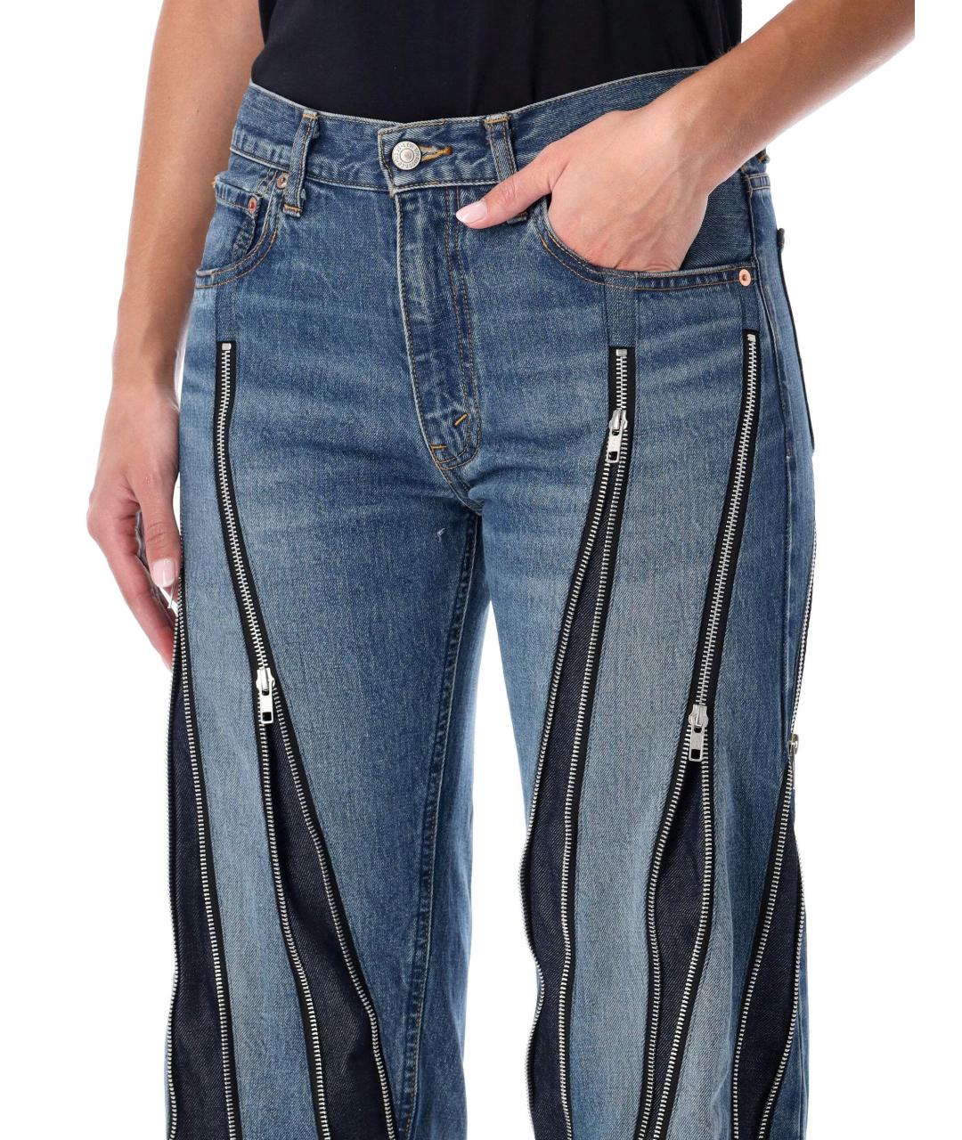 JUNYA WATANABE Синие хлопковые джинсы клеш, фото 3