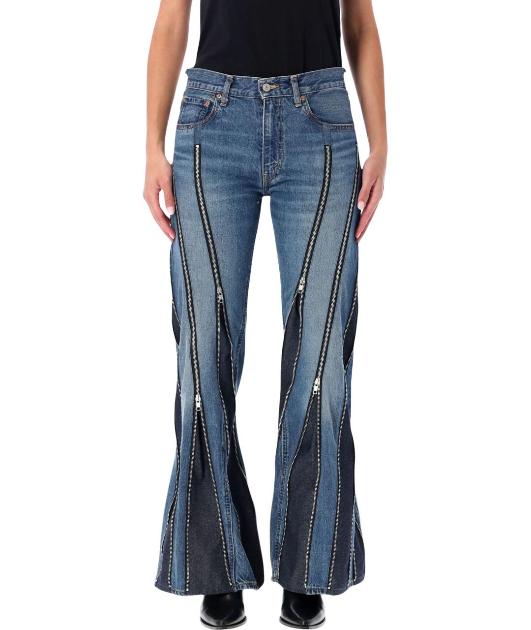 JUNYA WATANABE Синие хлопковые джинсы клеш, фото 1