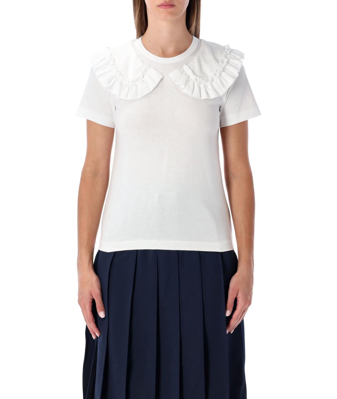 COMME DES GARÇONS Белая хлопковая футболка, фото 4