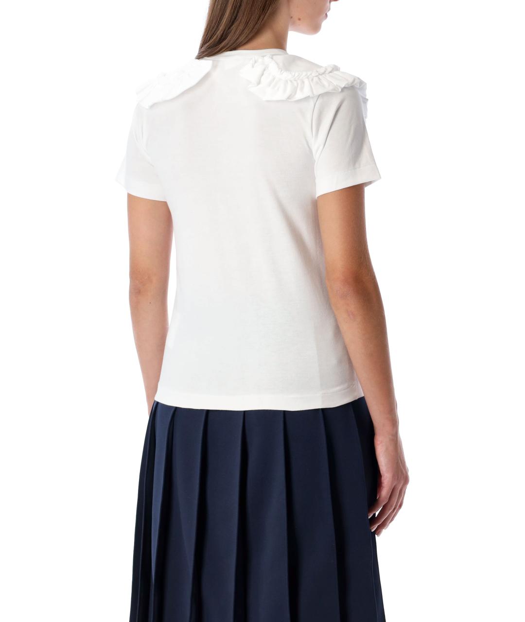 COMME DES GARÇONS Белая хлопковая футболка, фото 2