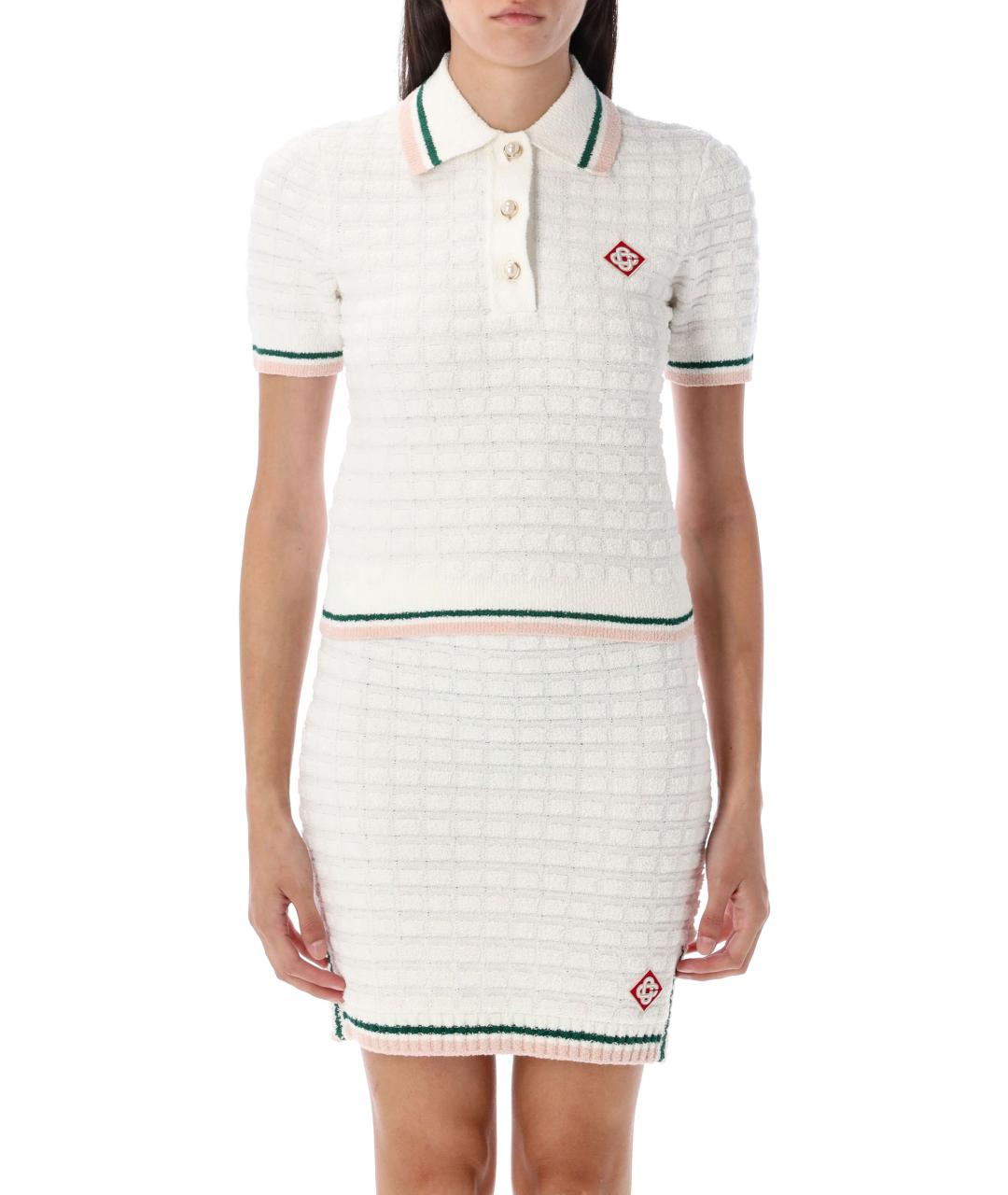 CASABLANCA Белая хлопковая футболка, фото 2