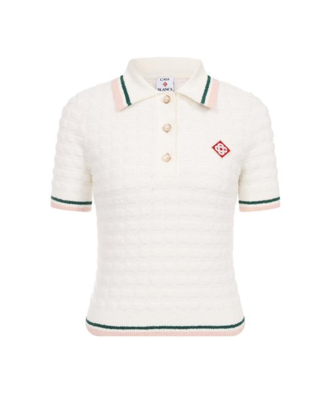 CASABLANCA Белая хлопковая футболка, фото 1