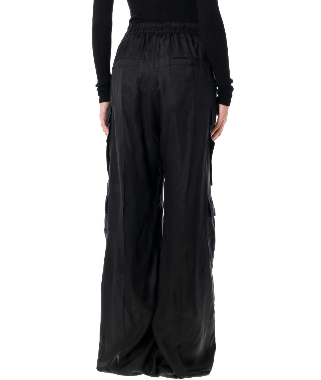 RICK OWENS Черные прямые брюки, фото 3