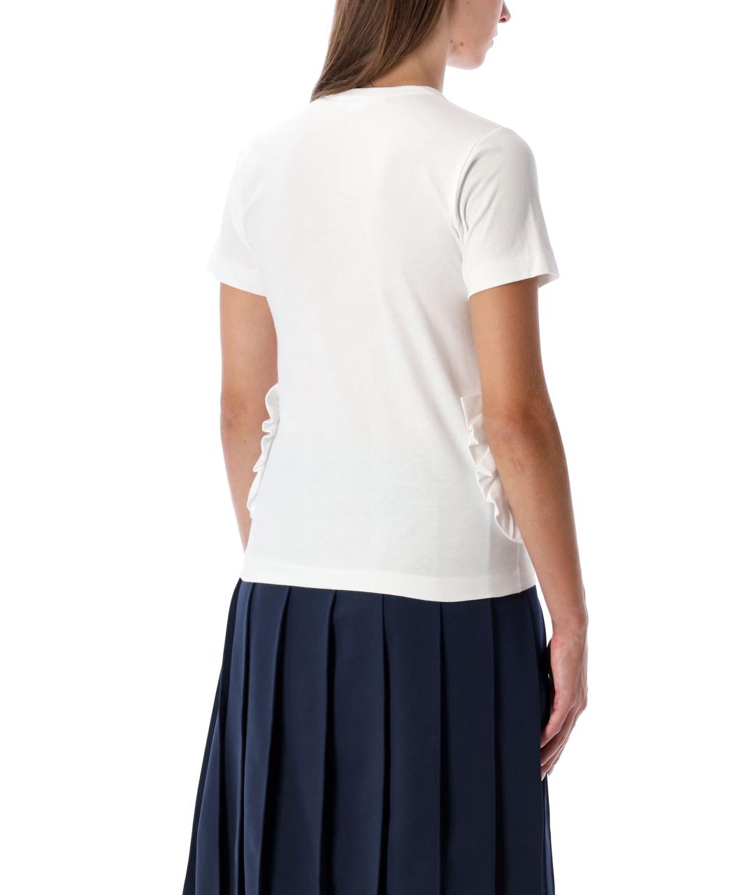 COMME DES GARÇONS Белая хлопковая футболка, фото 2