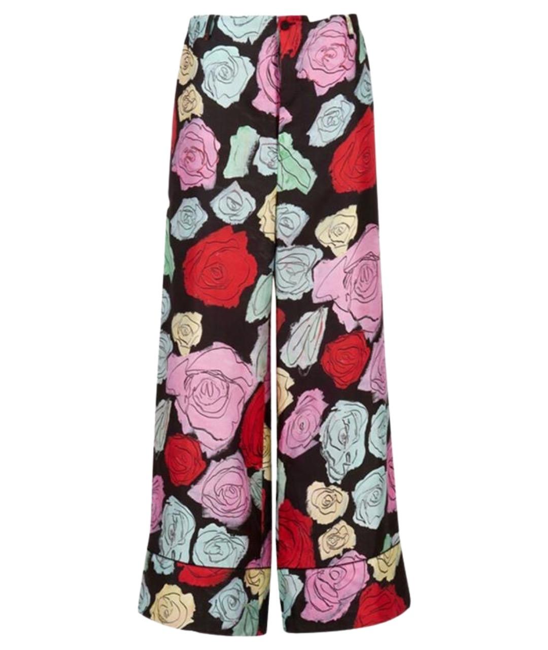 MARNI Мульти шелковые прямые брюки, фото 3