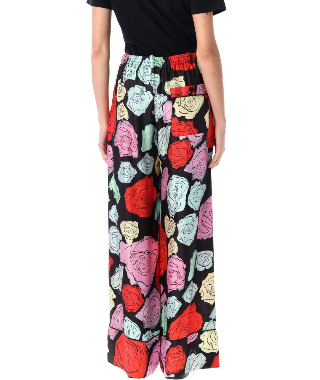 MARNI Мульти шелковые прямые брюки, фото 4