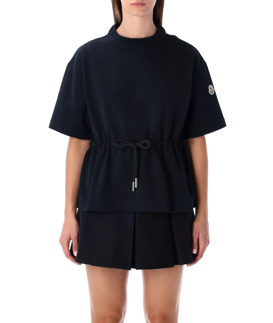 MONCLER Синяя хлопковая футболка, фото 4