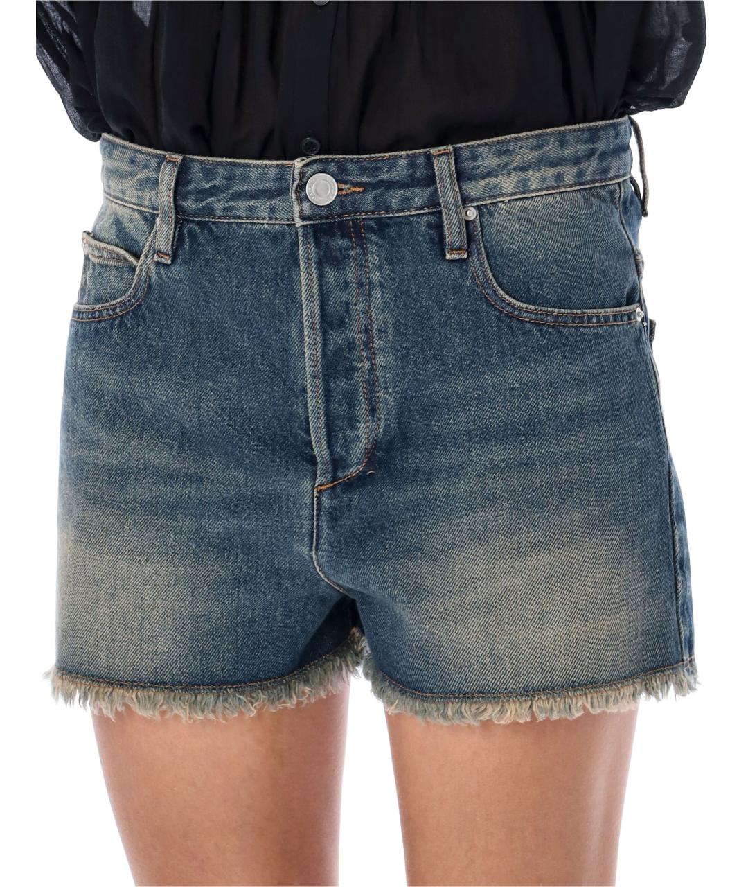 ISABEL MARANT ETOILE Синие хлопковые шорты, фото 4