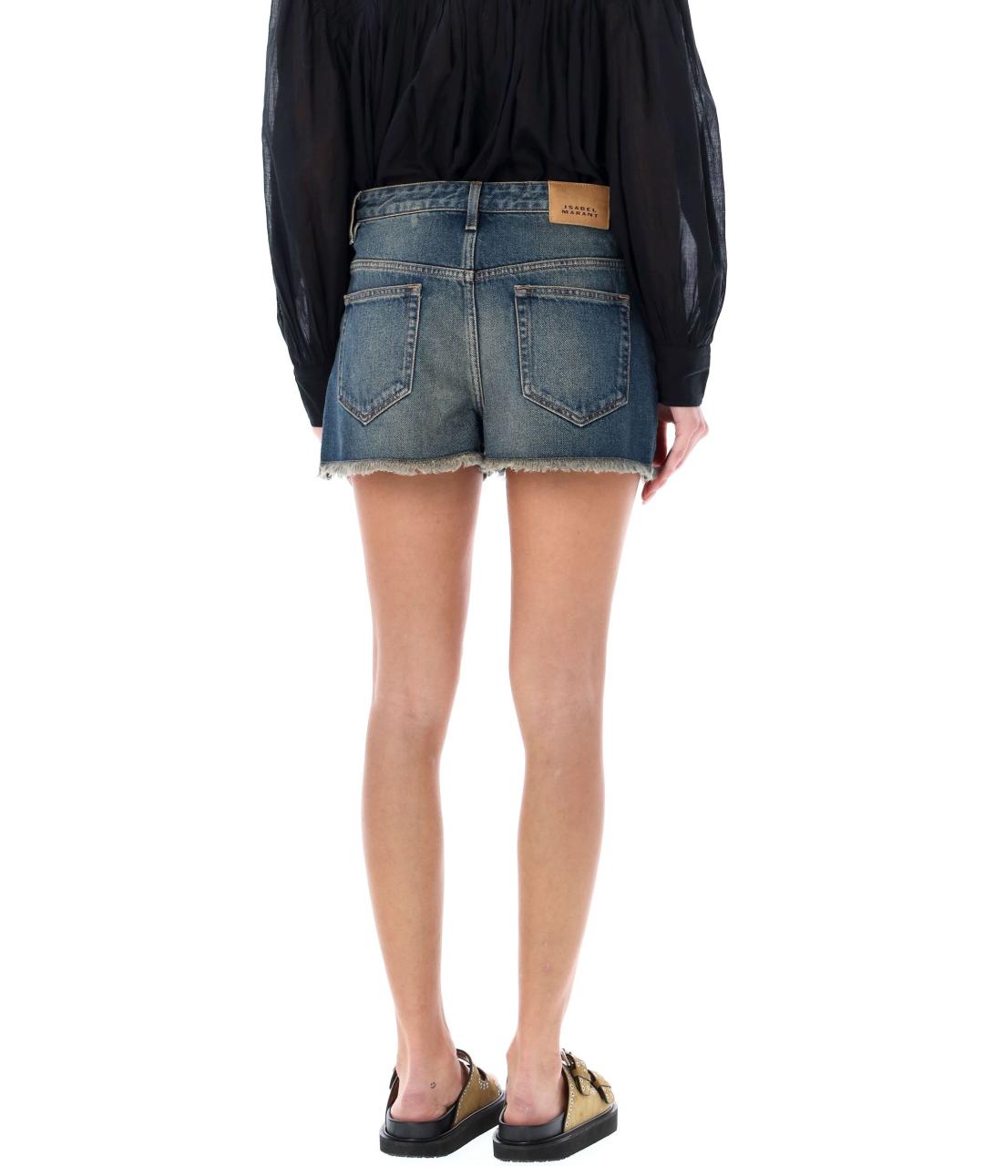 ISABEL MARANT ETOILE Синие хлопковые шорты, фото 3