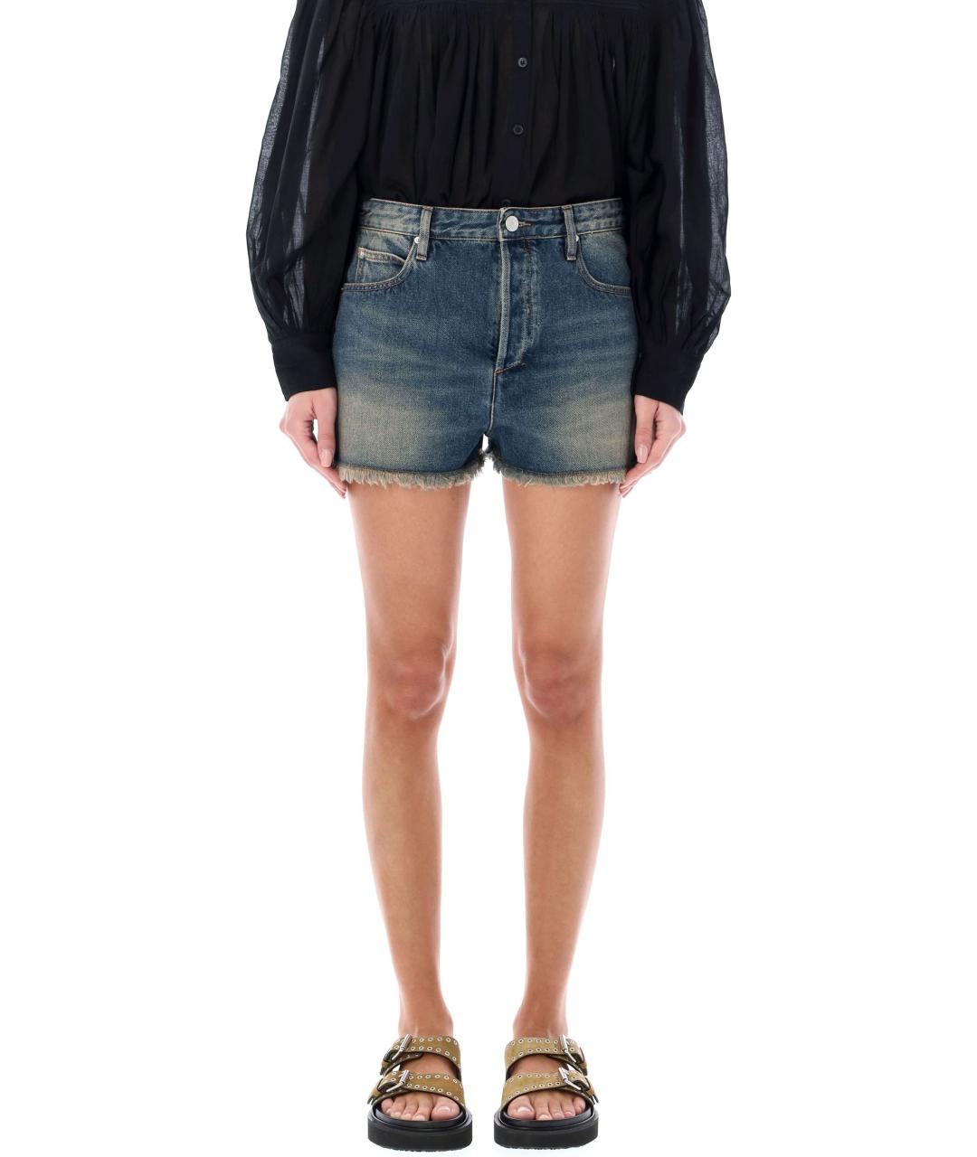 ISABEL MARANT ETOILE Синие хлопковые шорты, фото 2