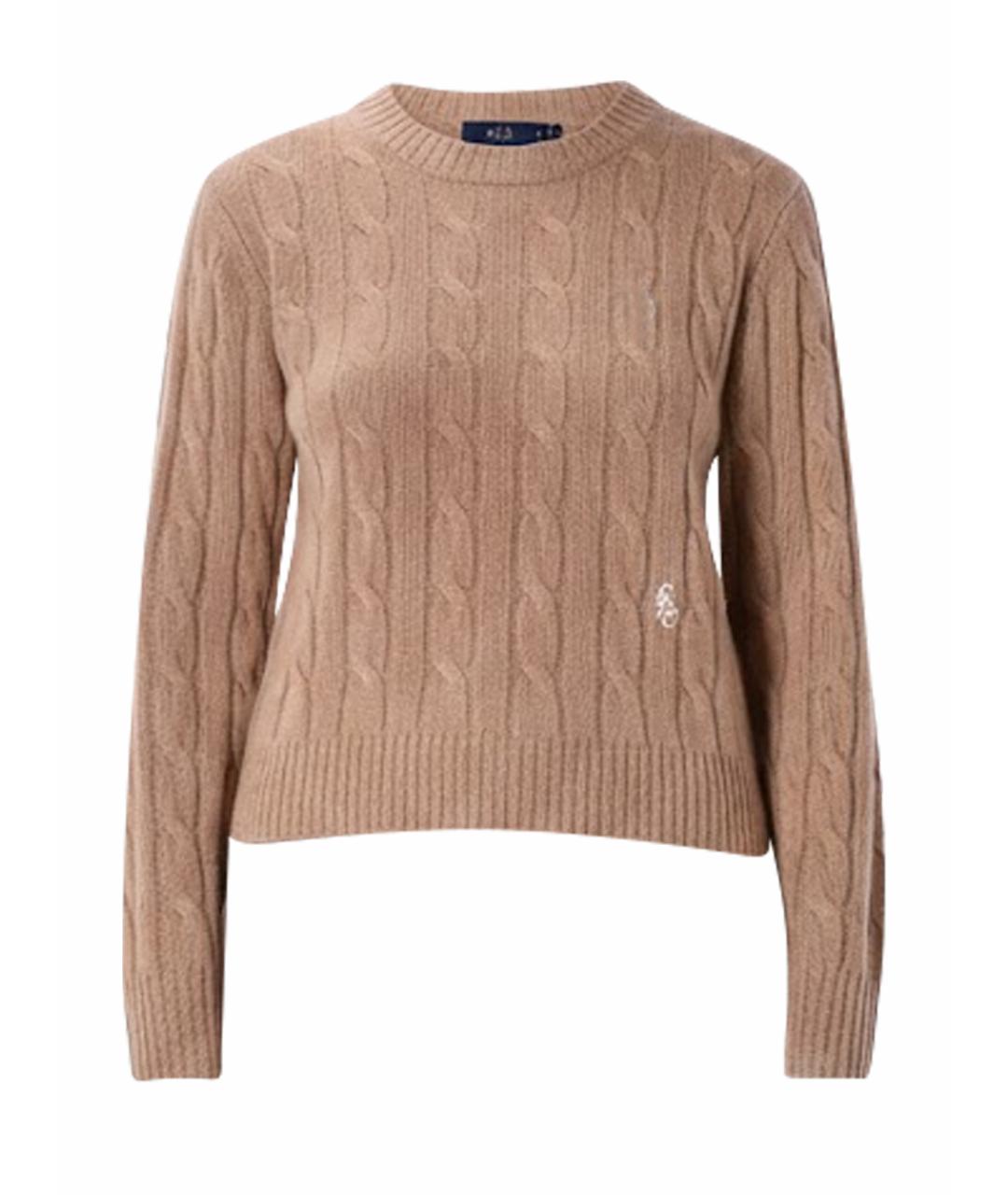 SPORTY AND RICH Коричневый кашемировый джемпер / свитер, фото 1