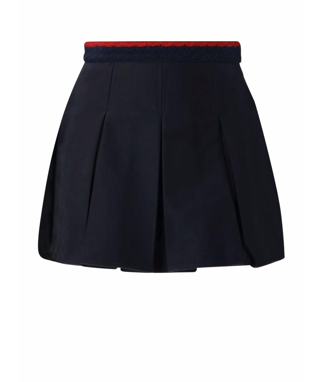 MONCLER Синяя хлопковая юбка мини, фото 1