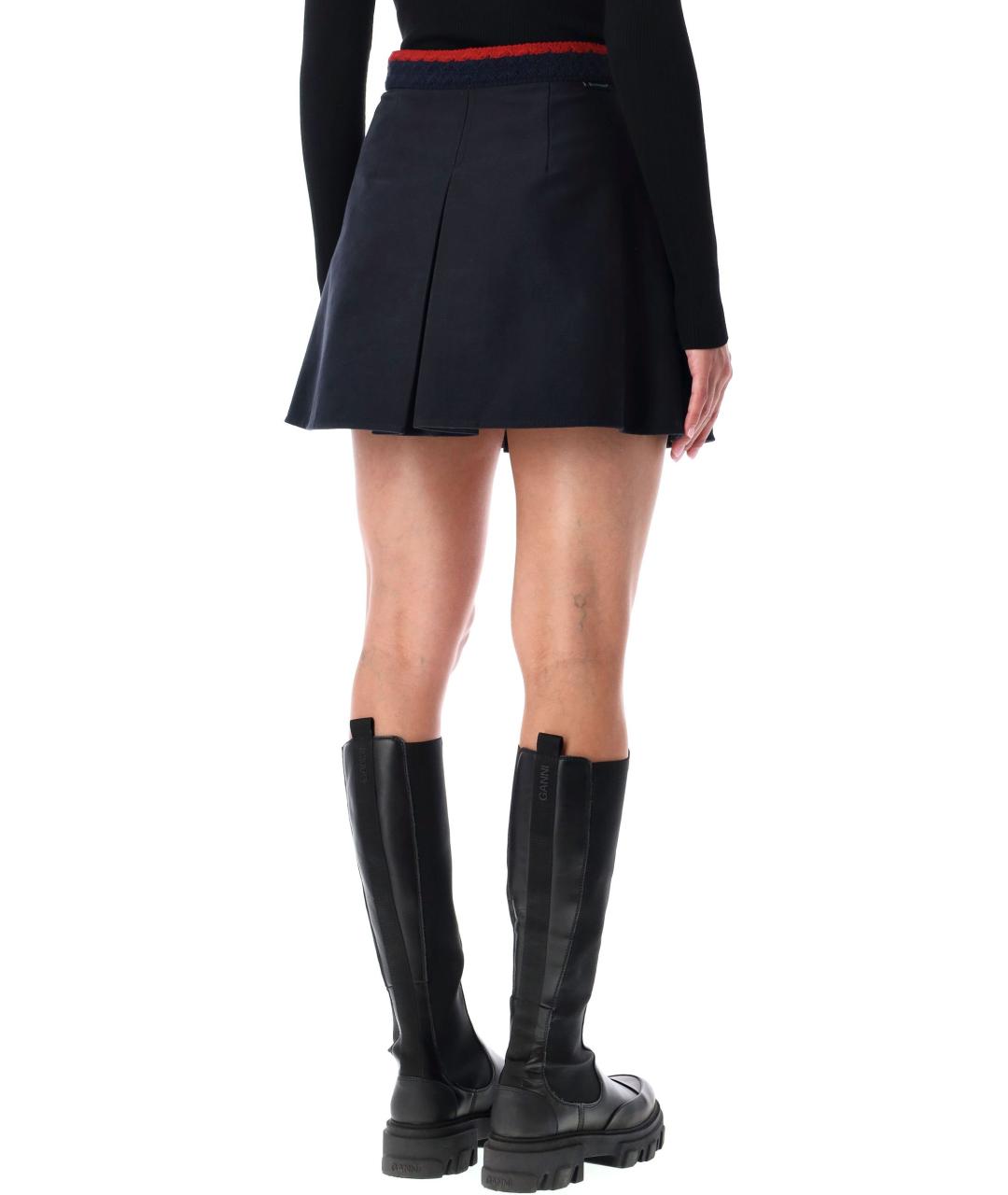 MONCLER Синяя хлопковая юбка мини, фото 2