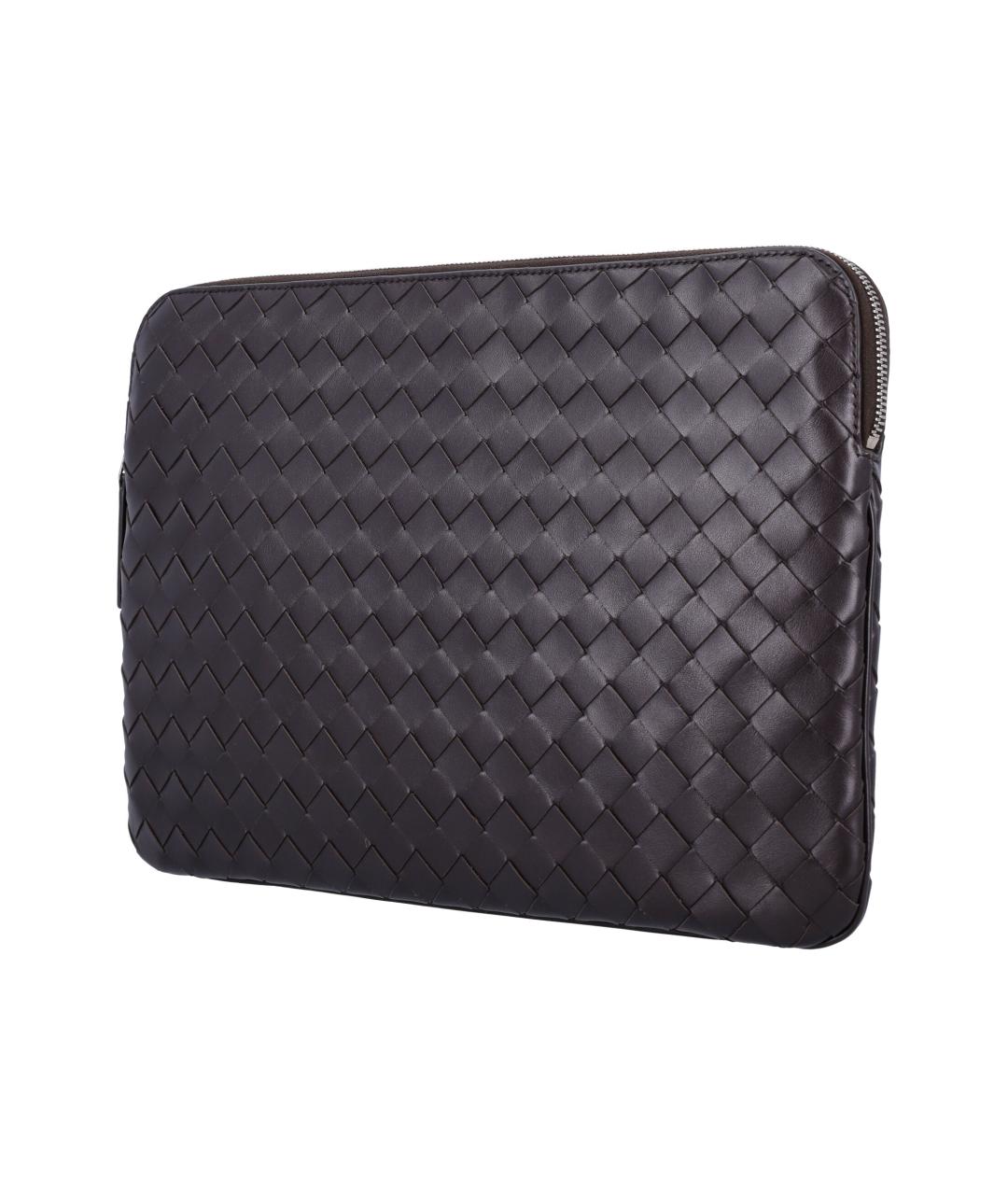 BOTTEGA VENETA Коричневая кожаная папка для документов, фото 3