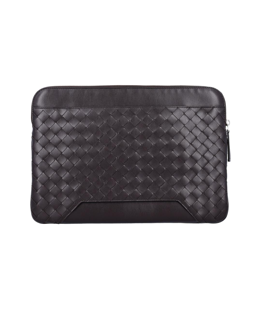 BOTTEGA VENETA Коричневая кожаная папка для документов, фото 4