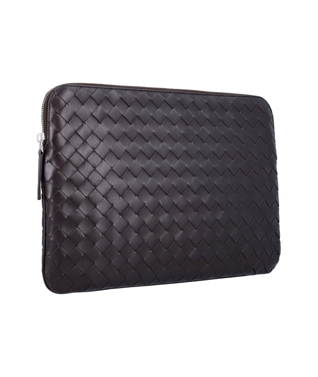 BOTTEGA VENETA Коричневая кожаная папка для документов, фото 2