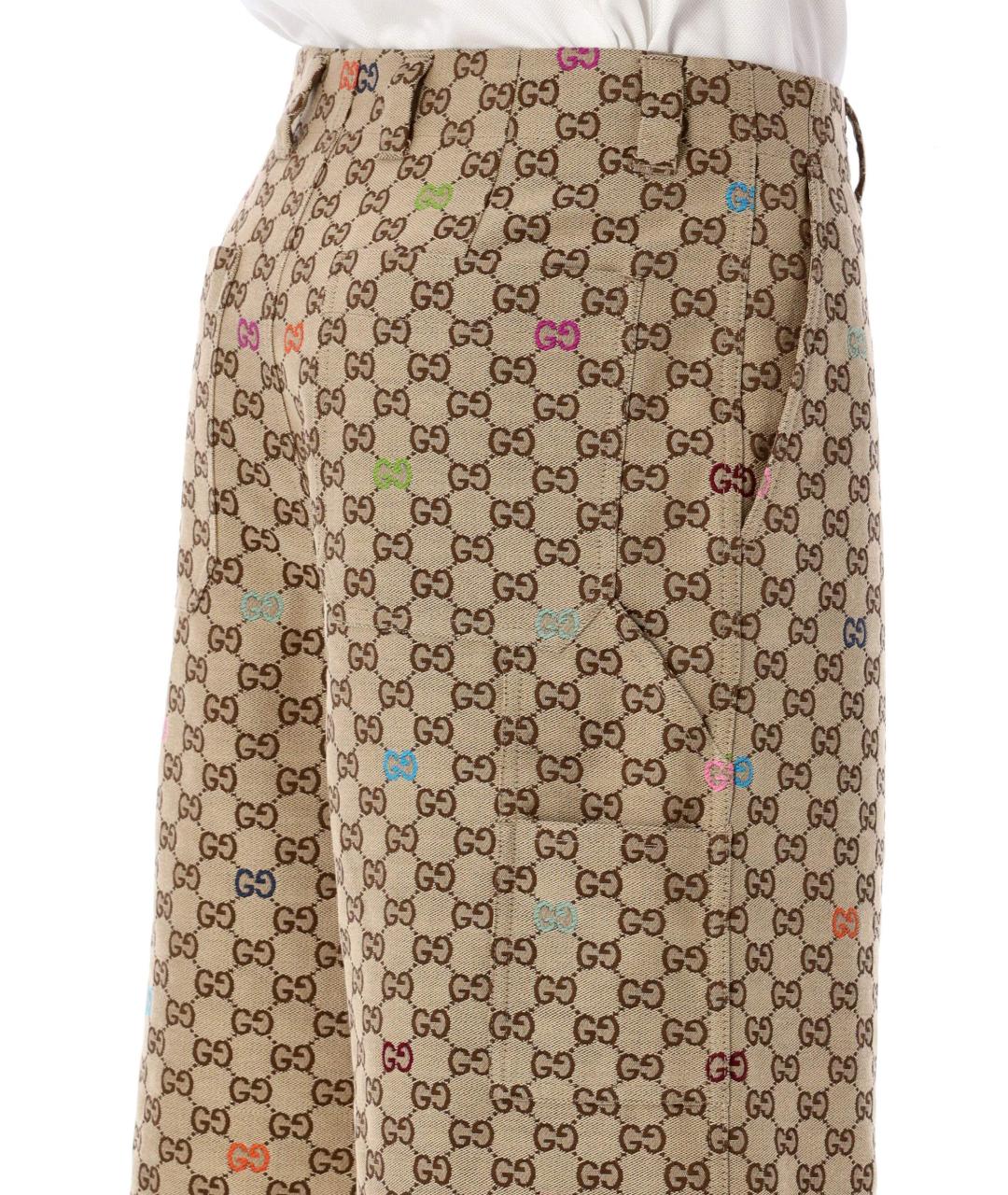 GUCCI Бежевые хлопковые шорты, фото 4