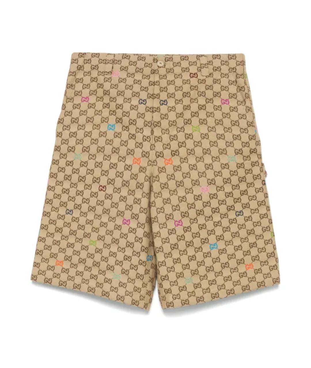 GUCCI Бежевые хлопковые шорты, фото 1