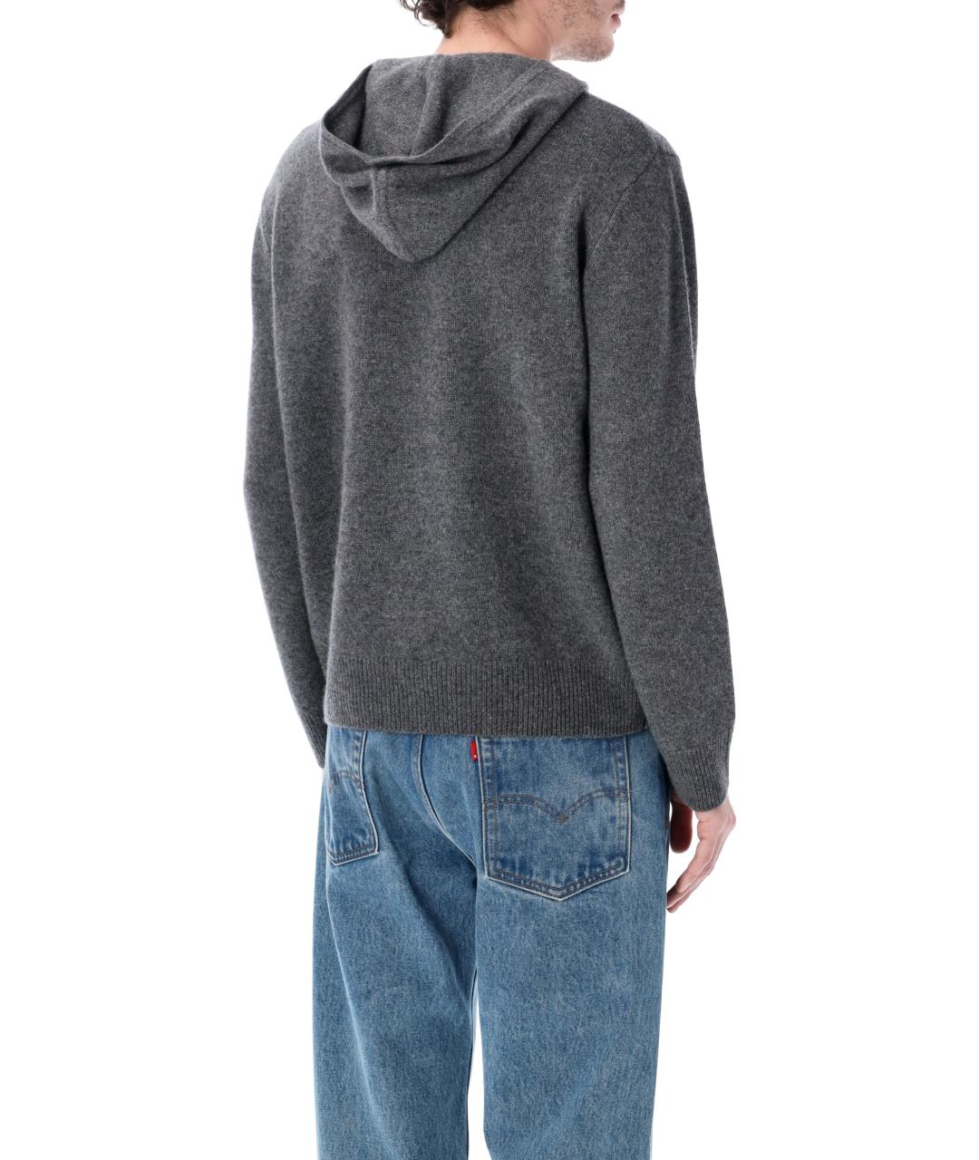 SPORTY AND RICH Серый кашемировый джемпер / свитер, фото 2