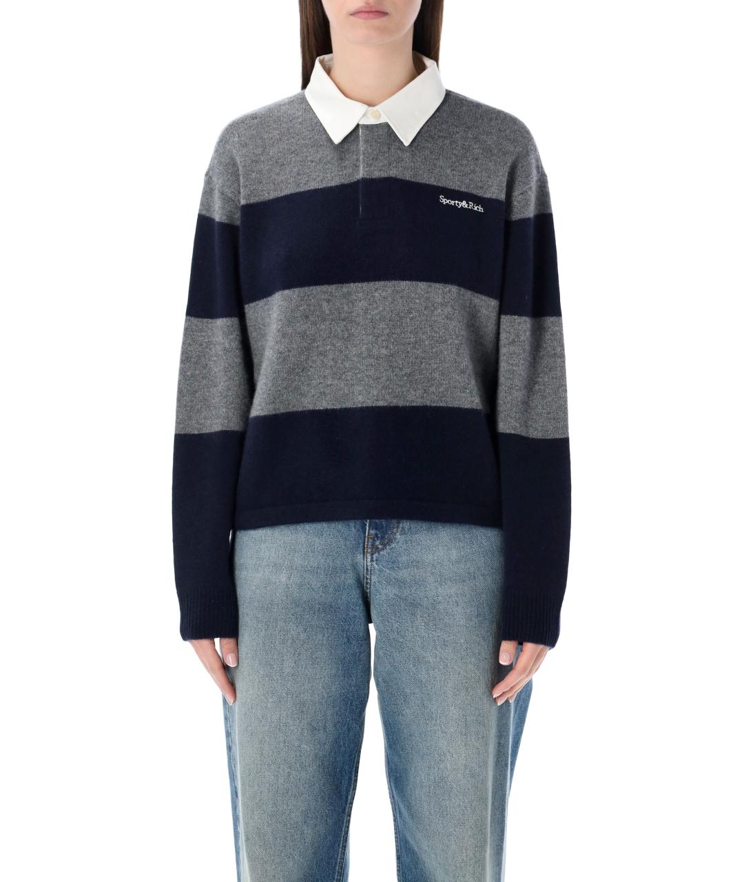 SPORTY AND RICH Мульти кашемировый джемпер / свитер, фото 2