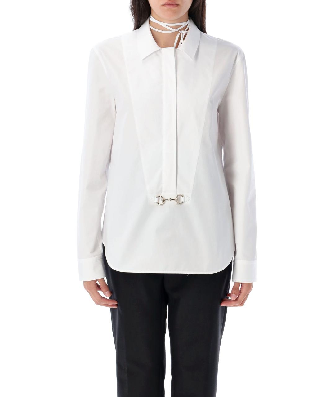 GUCCI Белая хлопковая рубашка, фото 2