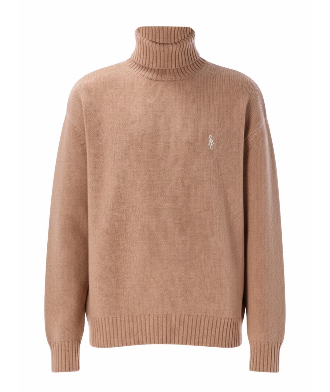 SPORTY AND RICH Коричневый шерстяной джемпер / свитер, фото 1