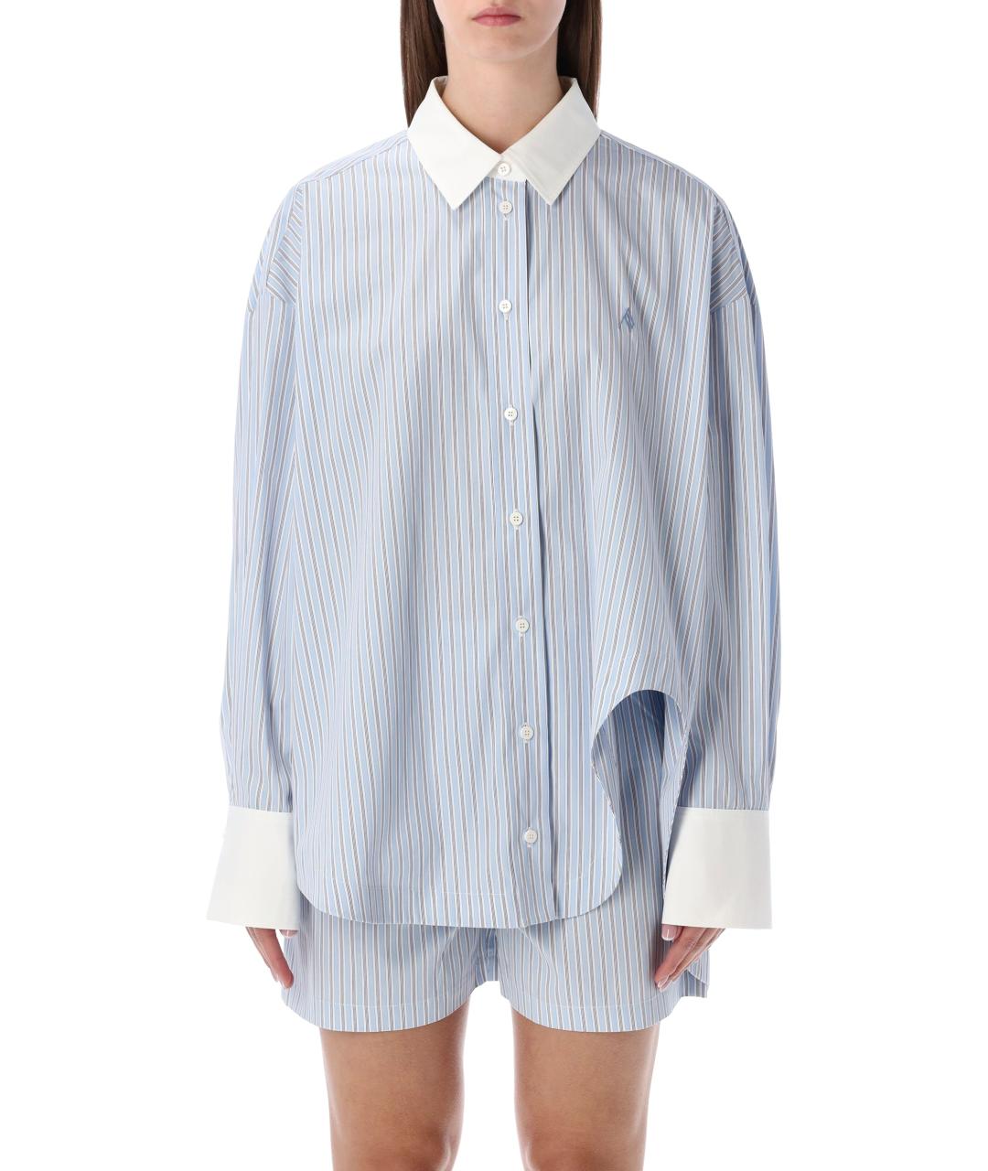 THE ATTICO Голубая хлопковая рубашка, фото 2