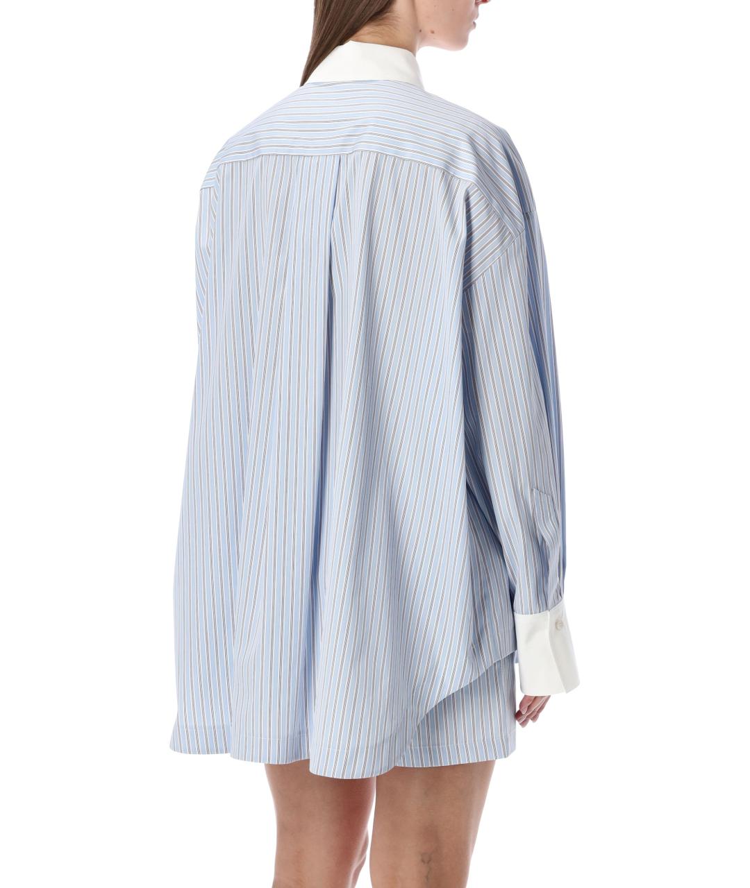 THE ATTICO Голубая хлопковая рубашка, фото 3