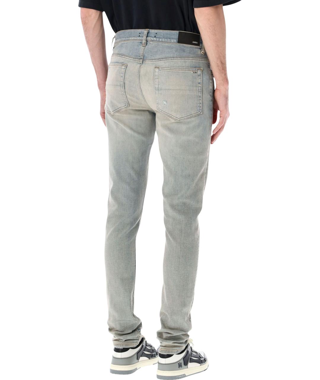 AMIRI Голубые хлопковые прямые джинсы, фото 2