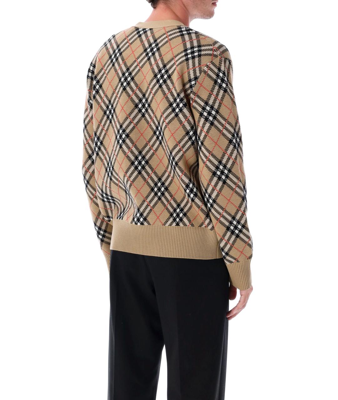 BURBERRY Бежевый шерстяной кардиган, фото 3