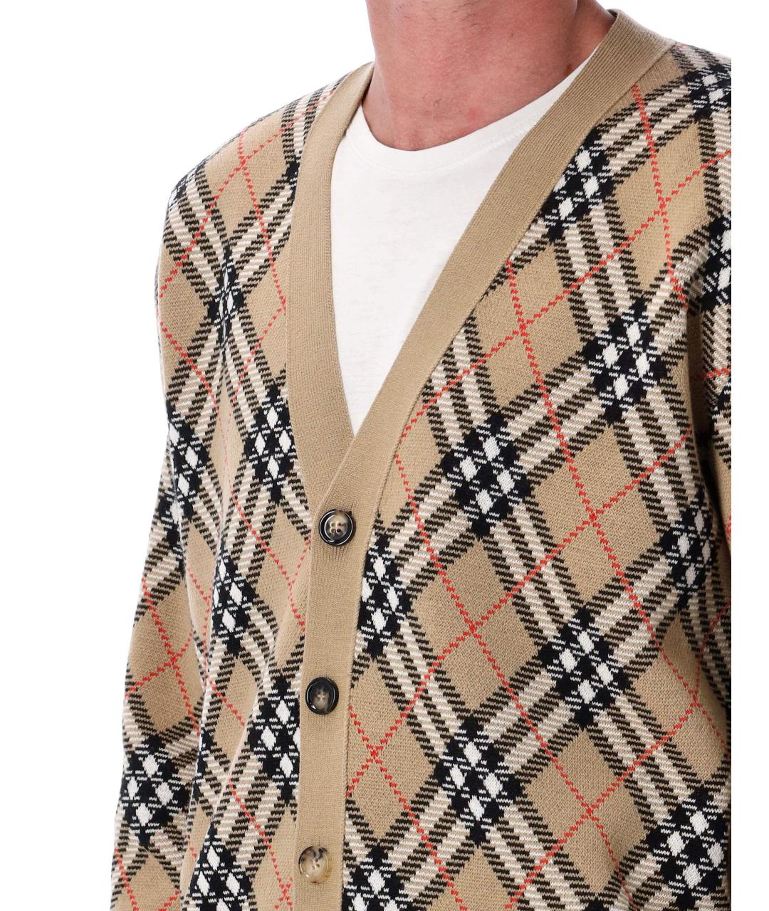BURBERRY Бежевый шерстяной кардиган, фото 4