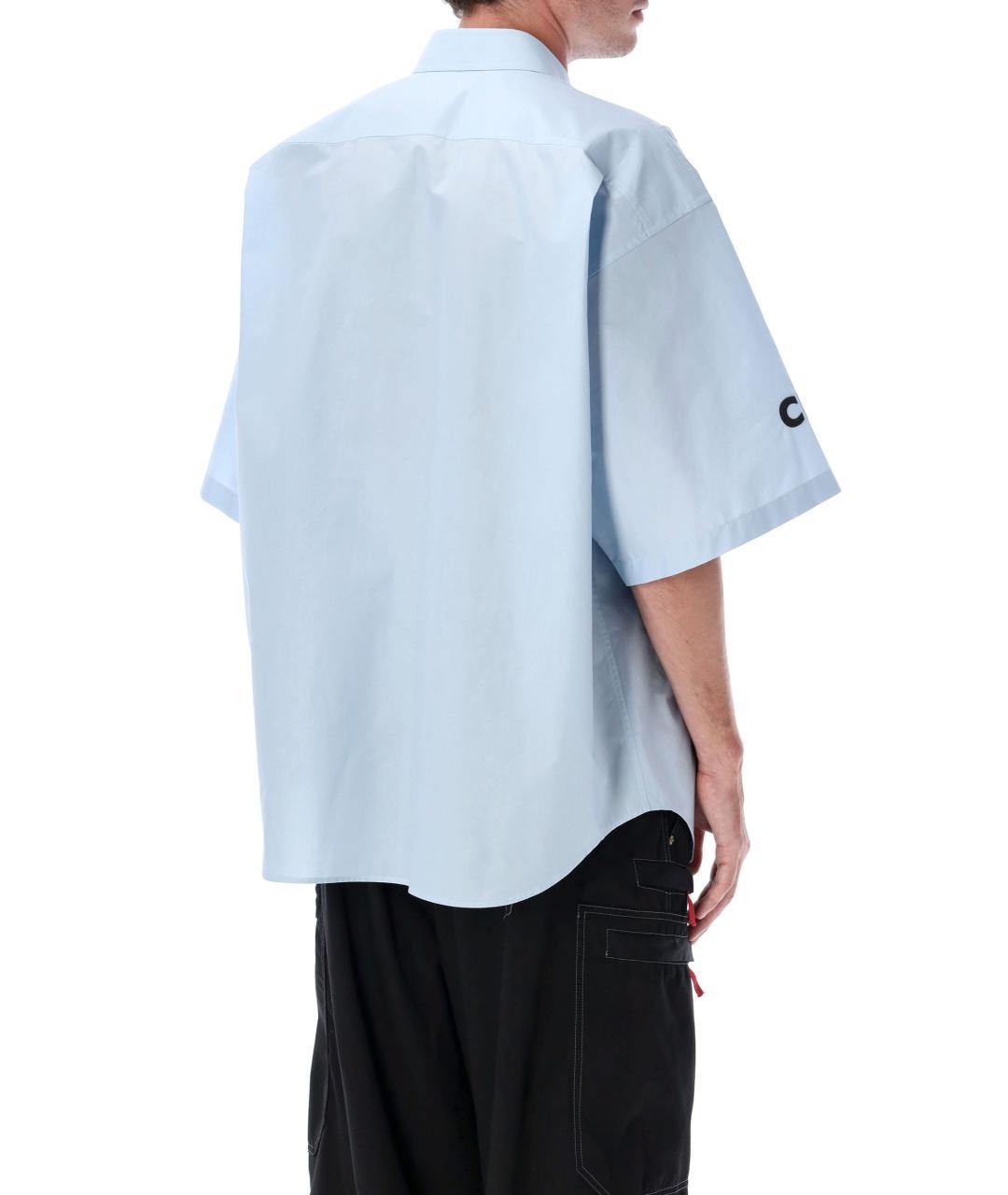 BALENCIAGA Голубая хлопковая кэжуал рубашка, фото 3