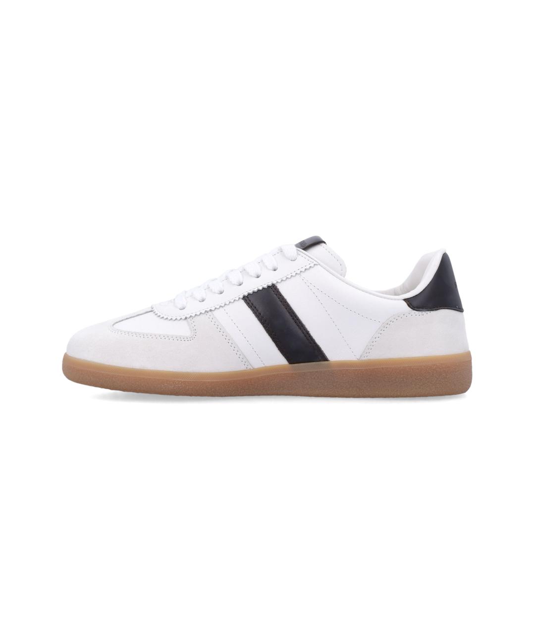 TOM FORD Белые кожаные низкие кроссовки / кеды, фото 3