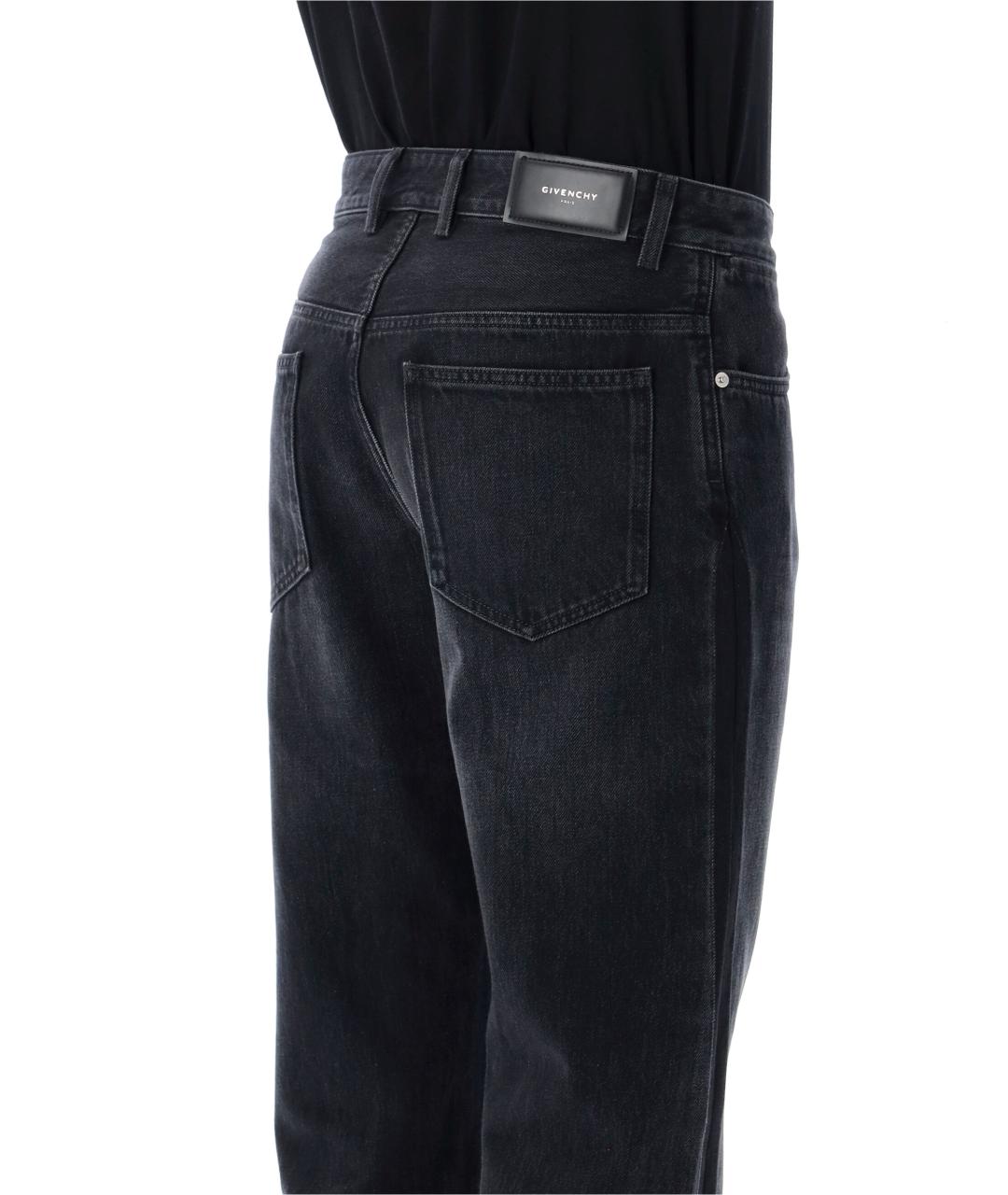 GIVENCHY Черные хлопковые прямые джинсы, фото 3