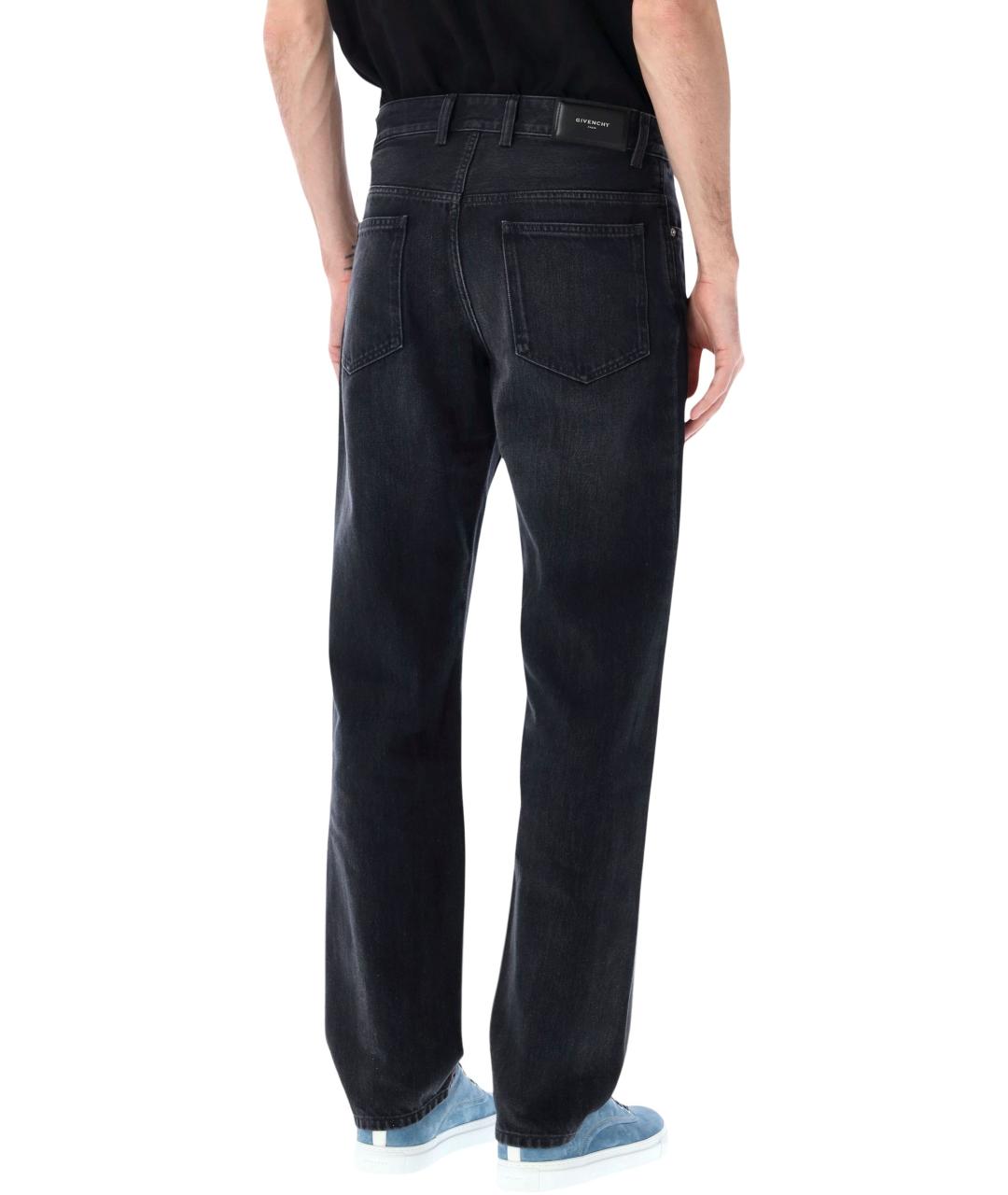 GIVENCHY Черные хлопковые прямые джинсы, фото 2