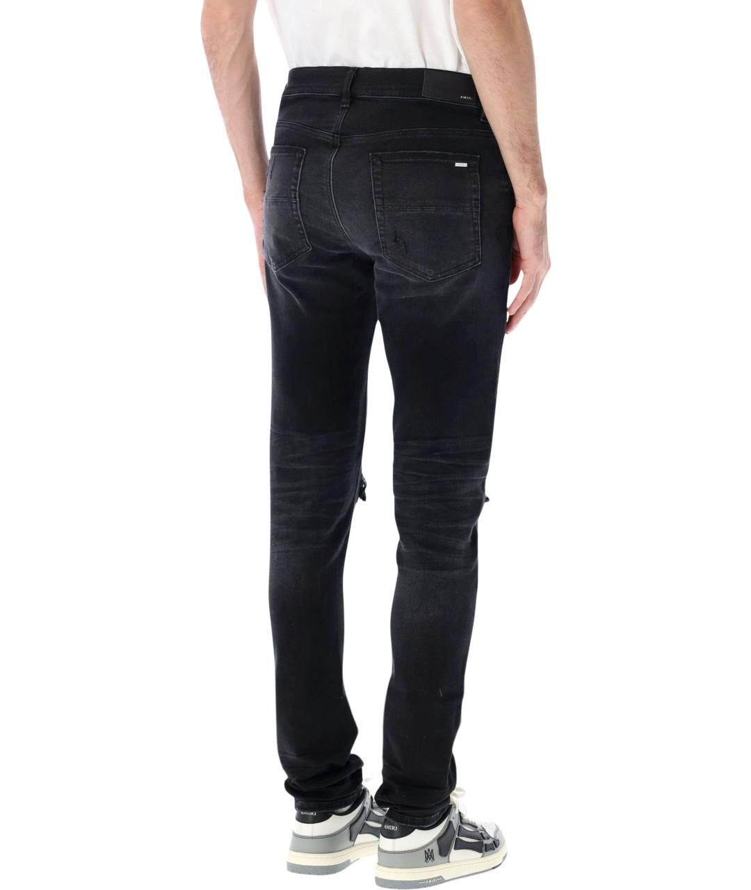 AMIRI Черные хлопковые джинсы скинни, фото 2