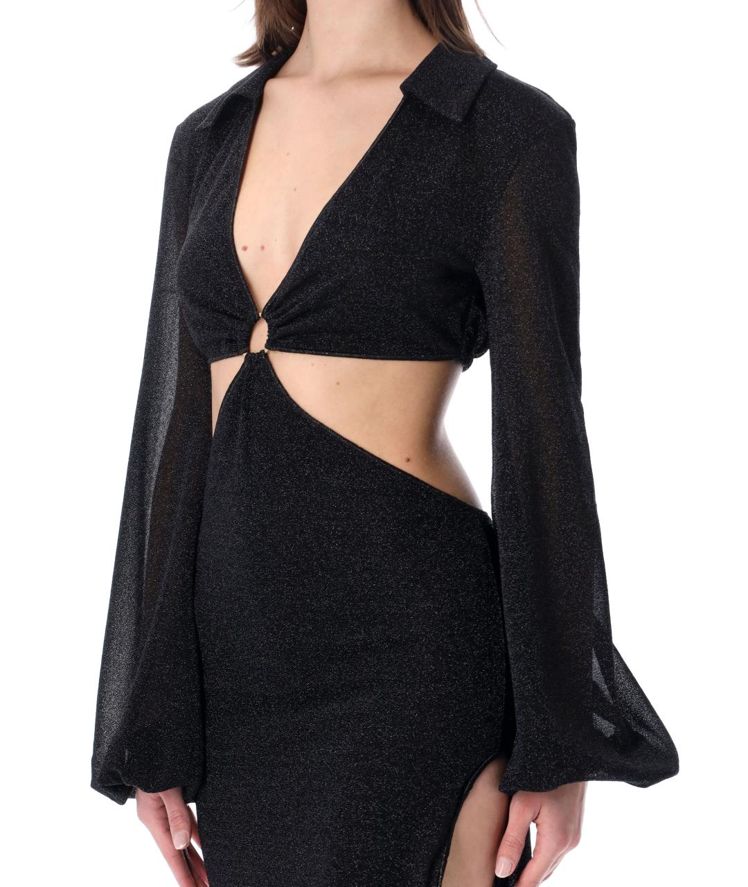 OSEREE Черное полиамидовое платье, фото 4