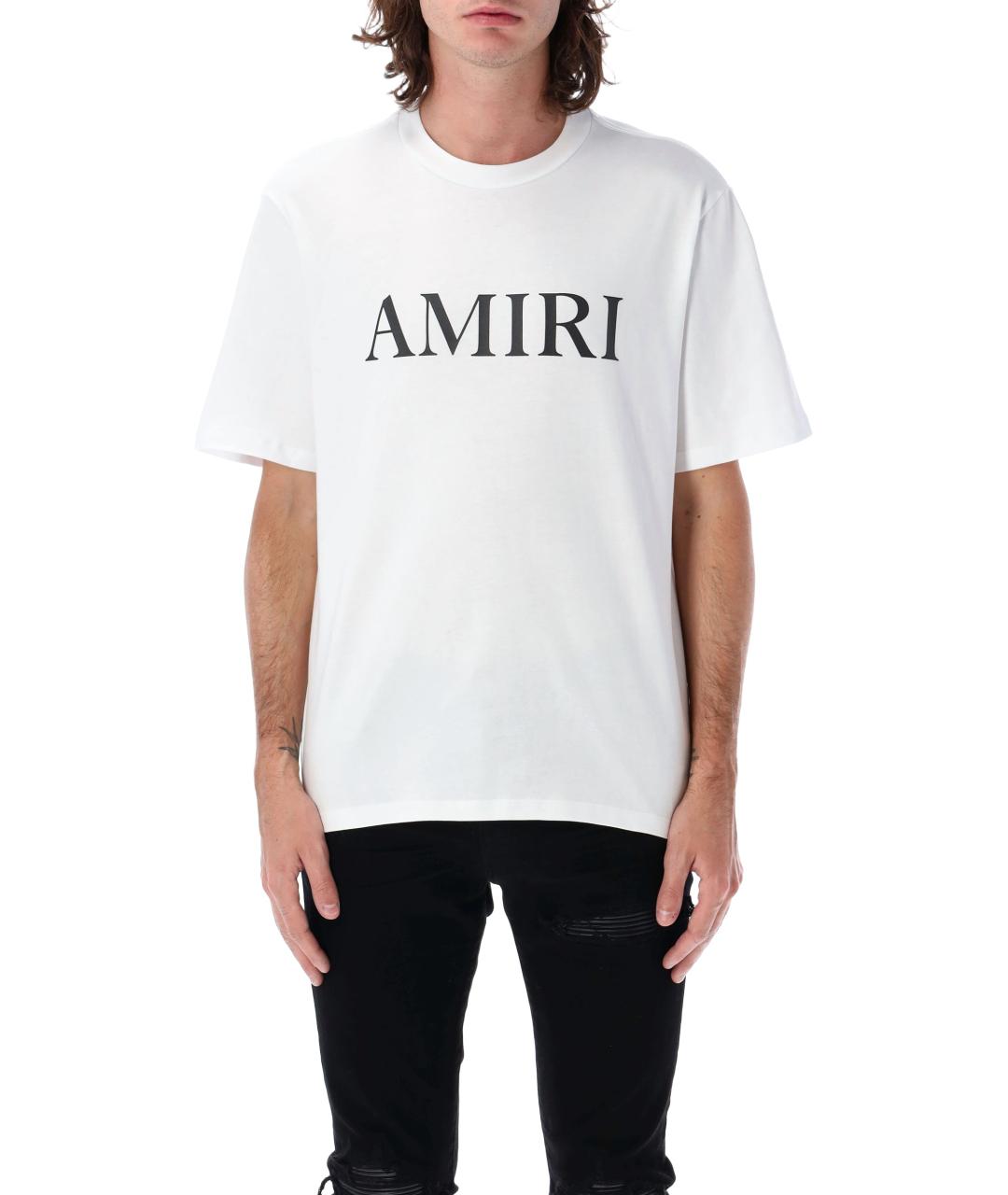 AMIRI Белая хлопковая футболка, фото 4
