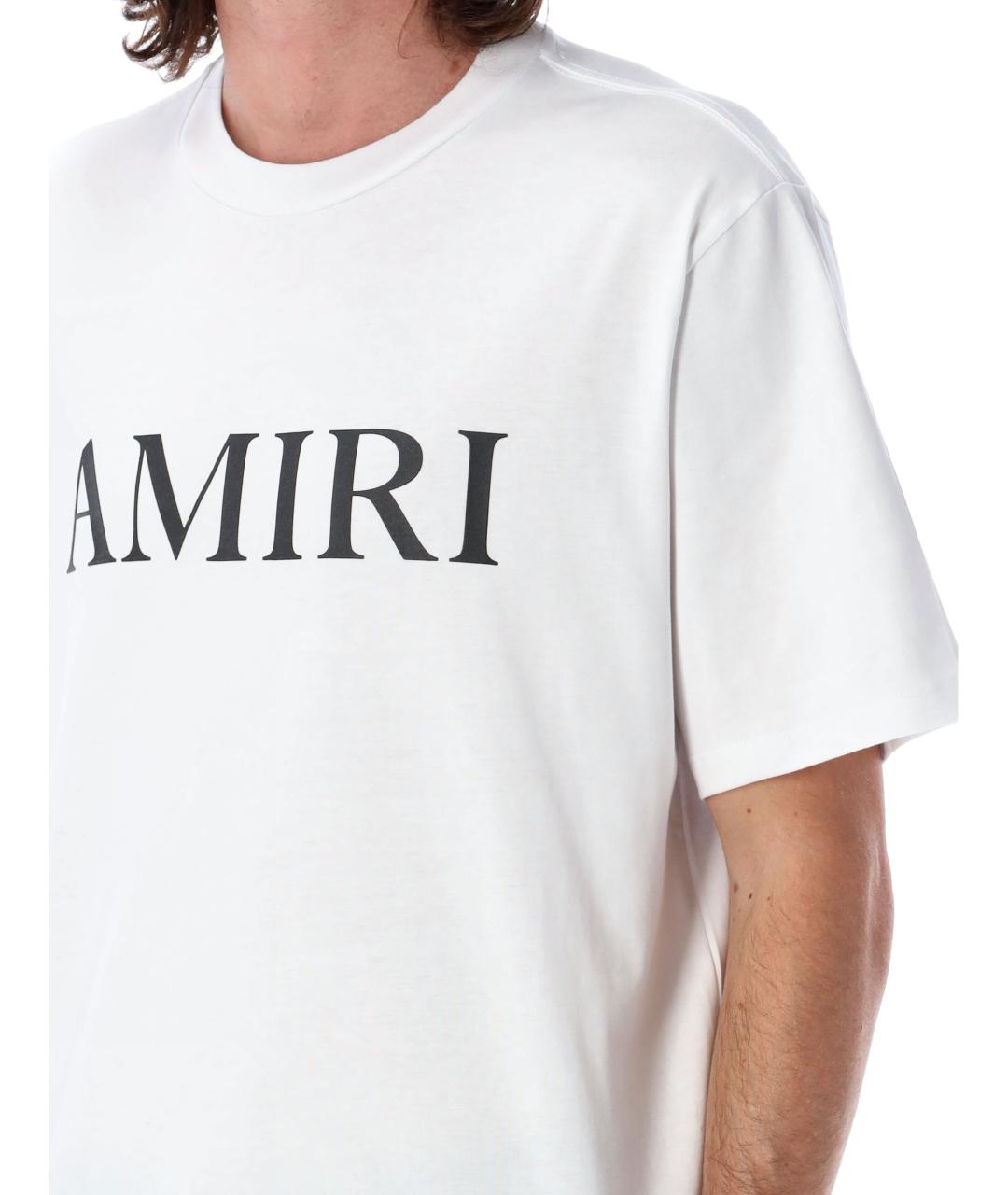 AMIRI Белая хлопковая футболка, фото 3