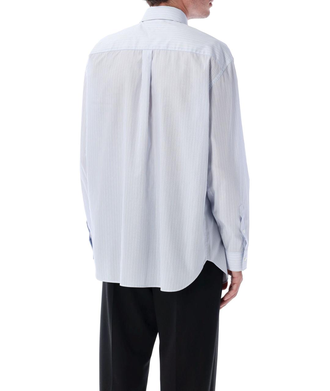 BOTTEGA VENETA Голубая хлопковая кэжуал рубашка, фото 3