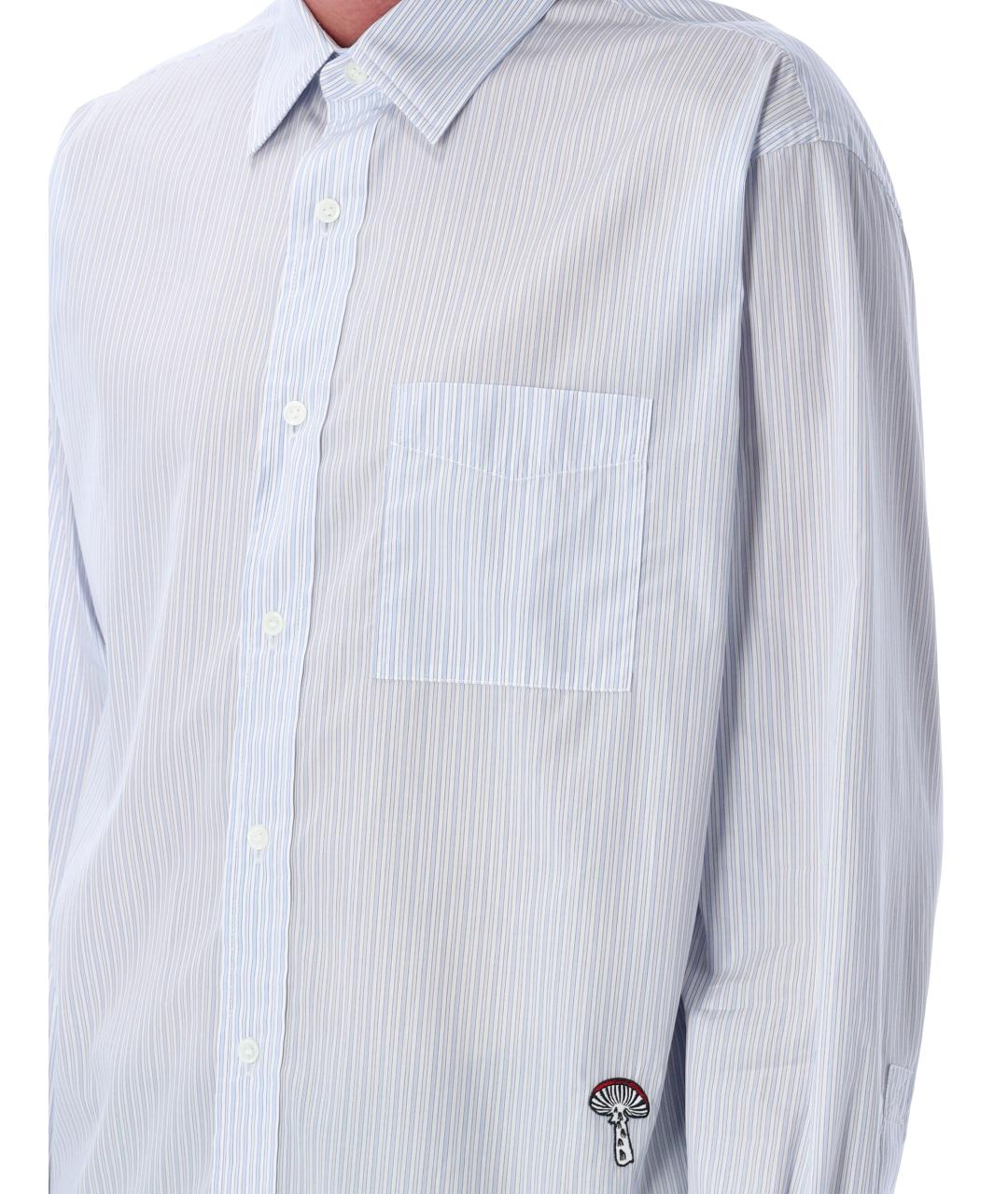 BOTTEGA VENETA Голубая хлопковая кэжуал рубашка, фото 4