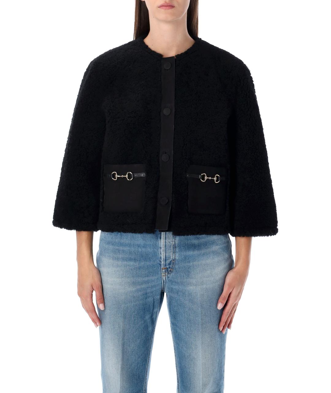 GUCCI Черное кожаное пальто, фото 2